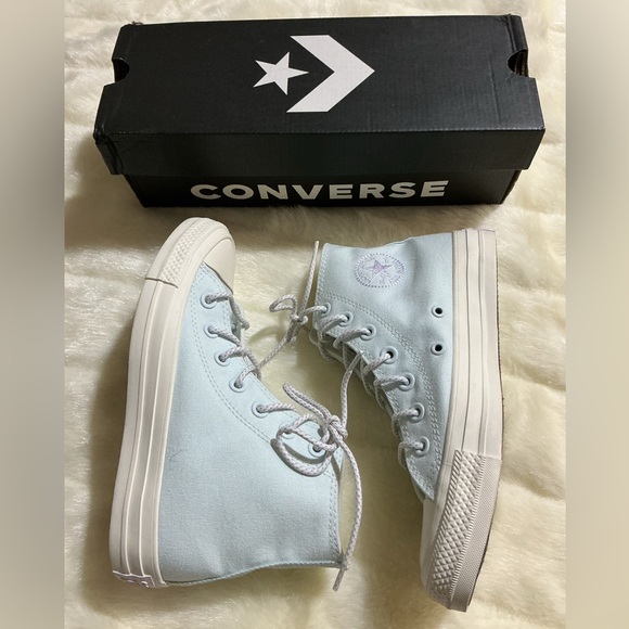 Converse Women's High-Top Sneakers - light blue- glacier blue - Picture 5 of 16